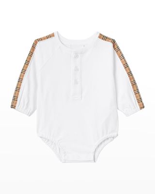 Kid's Celyn Check Body Suit, Size Newborn-18M