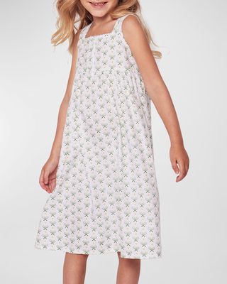 Kid's Charlotte Cotton Stripe Nightgown, Size 6M-12