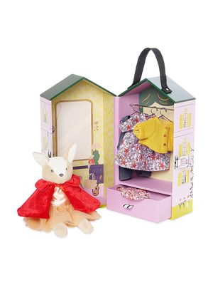 Kid's Clara's Closet Portable Mini Deer Stuffed Animal Set - Yellow - Yellow
