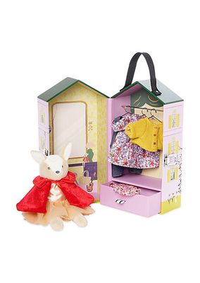 Kid's Clara's Closet Portable Mini Deer Stuffed Animal Set