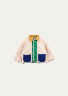 Kid's Color Block Logo Embroidered Jacket, Size 2-13