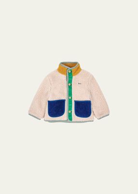 Kid's Color Block Logo Embroidered Jacket, Size 6M-24M