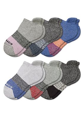 Kid's Core Tri-Blocks Ankle Socks, Pack of 6
