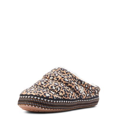 Kid's Crius Clog Slipper Casual Shoes in Tan Leopard Print, Size: XS K B / Medium by Ariat