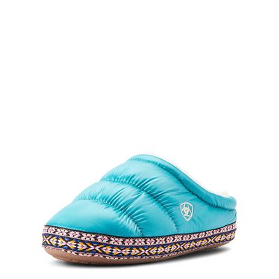 Kid's Crius Clog Slipper Casual Shoes in Turquoise, Size: XS K B / Medium by Ariat