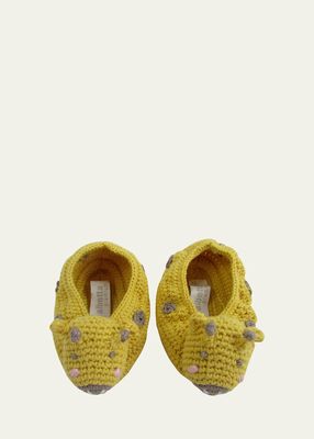 Kid's Crochet-Knit Giraffe Booties, Size Baby/Kids