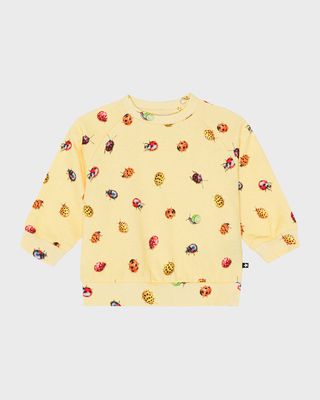 Kid's Disc Multicolor Ladybug Sweatshirt, Size 6M-2