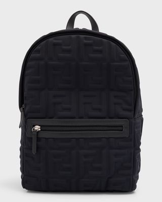 Kid's Embossed Monogram Backpack