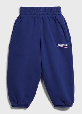 Kid's Embroidered Political Logo Sweatpants, Size 2-10