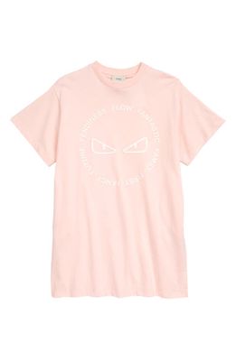 Kids' Fendiness Eyes Graphic Tee in Pink