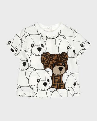 Kid's FF Bear Printed Short-Sleeve T-Shirt, Size 6M-24M