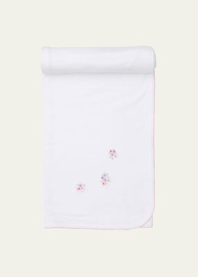 Kid's Floral Embroidered Prima Cotton Blanket