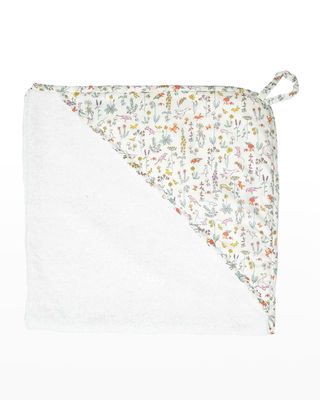 Kid's Floral-Print Hooded Towel