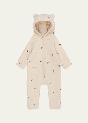Kid's Fruit Motif Hooded Coverall, Size Newborn-12M
