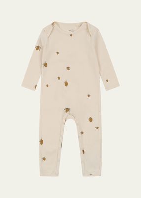 Kid's Fruit Motif Jersey Coverall, Size 9M-3T