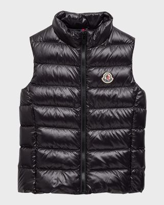 Kid's Ghany Quilted Puffer Down Vest, Size 8-14