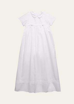 Kid's Graham Christening Button Off Gown, Size 0M-12M