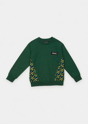 Kid's Greca Inserts Sweatshirt, Size 8-14