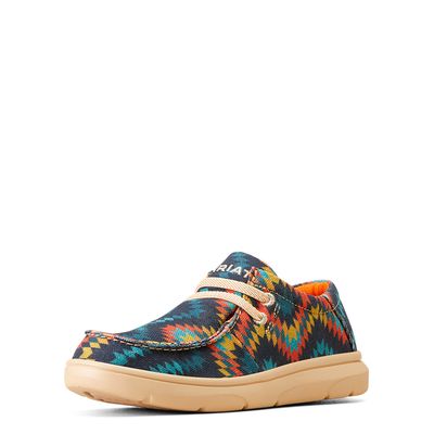 Kid's Hilo Casual Shoes in Blue Aztec, Size: 8 K B / Medium by Ariat