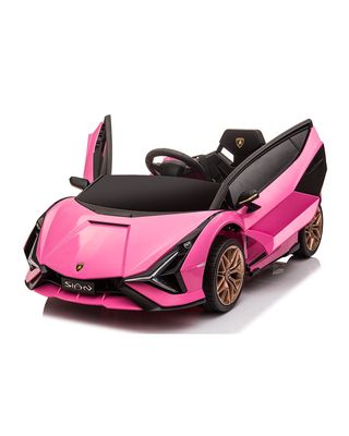 Kid's Lamborghini Sian 12V Ride-On Car, Pink