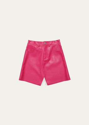 Kid's Leather Shorts, Size 10-16