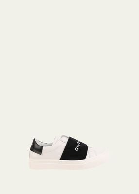 Kid's Logo Leather Slip-On Sneakers, Toddlers