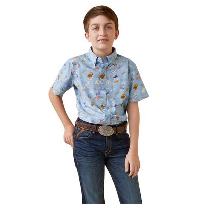 Kid's Maurico Classic Fit Shirt in Lilac, Size: XS by Ariat