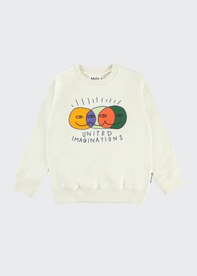 Kid's Mike United Imaginations Typographic Sweatshirt, Size 8-12