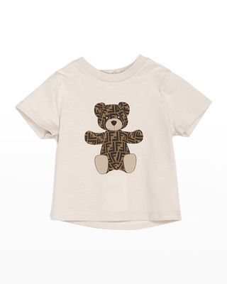 Kid's Monogram Bear T-Shirt, Size 6M-24M