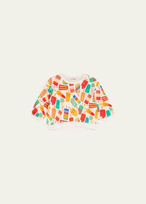 Kid's Multicolor Popsicle-Print Sweatshirt, Size 2-5