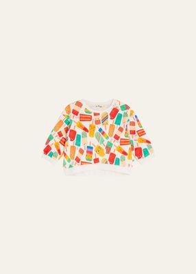 Kid's Multicolor Popsicle-Print Sweatshirt, Size 6M-24M