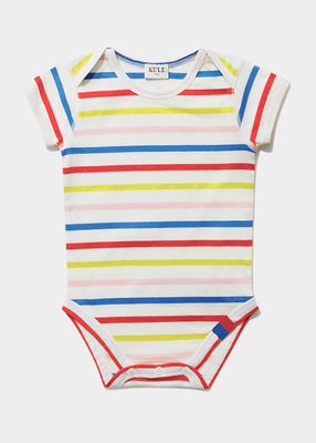 Kid's Multicolor Stripe Bodysuit, Size 6M-18M