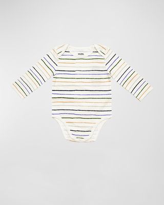 Kid's Multicolor Striped Bodysuit, Size 3M-24M