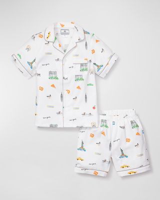 Kid's New York! New York! Classic Two-Piece Pajama Set, Size 6M-14