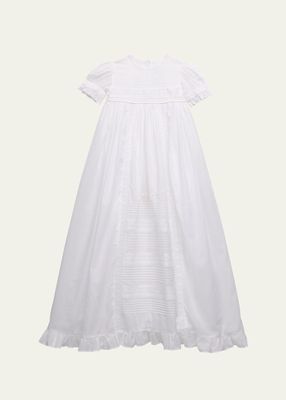 Kid's Nicole Pima Cotton Christening Gown, Size 0M-6M