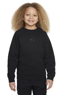 Kids' Nike Air Crewneck Sweatshirt in Black/Black