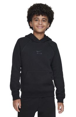 Kids' Nike Air Pullover Hoodie in Black/Black
