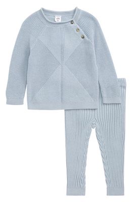 Kids' Nordstrom Essential Organic Cotton Sweater & Knit Leggings Set in Blue Subdued