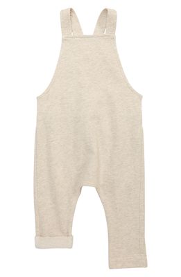 Kids' Nordstrom Grow with Me Organic Cotton Overalls in Beige Oatmeal Heather