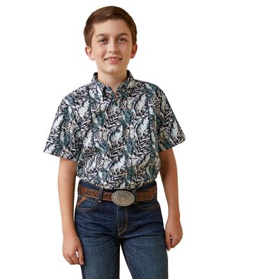 Kid's O'shea Classic Fit Shirt in White, Size: XS by Ariat
