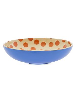 Kid's Polka Dot Melamine Salad Bowl - Blue