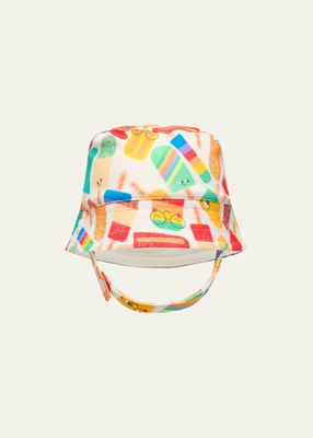 Kid's Popsicle Bucket Sun Hat, Size 6M-24M