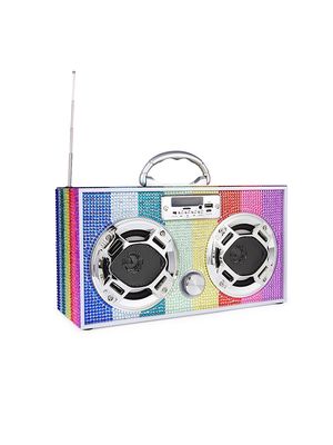 Kid's Rainbow Bling Couture Boombox - Rainbow - Rainbow