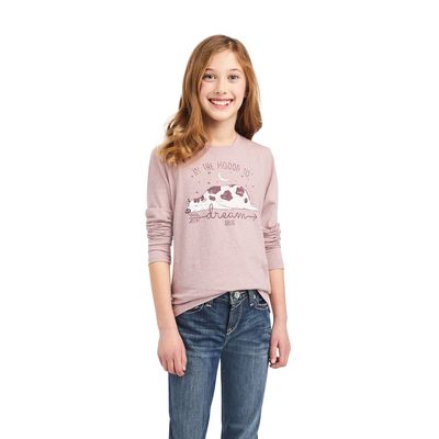 Kid's REAL Dreamin Mood Shirt in Nostalgia Rose, Size: XS by Ariat