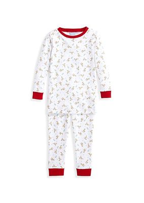 Kid's Reindeer Print Pajama Set