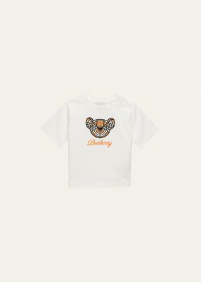 Kid's Roscoe Teddy Bear-Print T-Shirt, Size 6M-2
