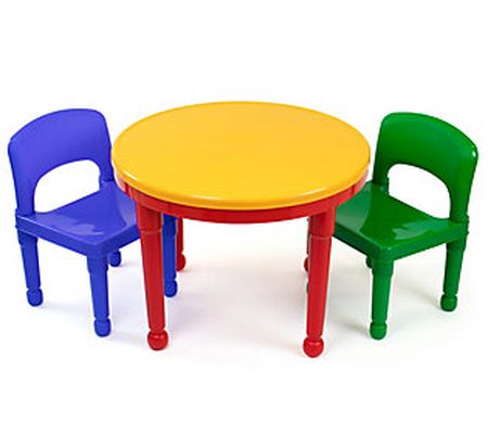 Kids' Round Lego-Compatible Table/Chairs by Hum ble Crew