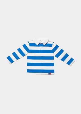 Kid's Rugby Stripe Long Sleeve Shirt, Size 4-8