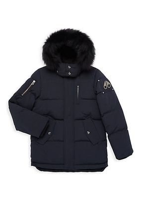 Kid's Shearling-Trimmed Down Jacket