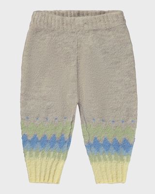 Kid's Signy Intarsia Knit Pants, Size Newborn-4